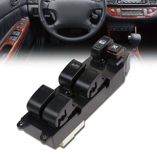 INTERRUPTOR ELEVADOR ELECTRICO 1998 TOYOTA 4RUNNER / 98-99 TOYOTA AVALON / 97-01 TOYOTA CAMRY / 98-02 TOYOTA COROLLA / 00-05 TOYOTA ECHO / 98-02 CHEVY PRIZM - DRIVER SIDE - BLACK