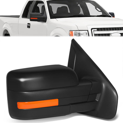 RETROVISOR MIRROR - OE STYLE - FORD F-150 11-14 - WITH POWER WITH SIGNAL WITH BLIND SPOT MIRROR - PASSENGER SIDE - PAINT TO MATCH - BLACK