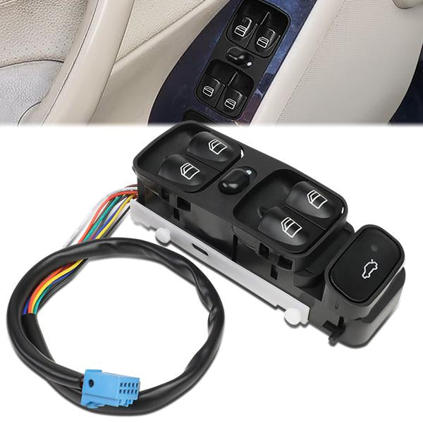 INTERRUPTOR ELEVADOR ELECTRICO 05-07 MERCEDES-BENZ C230 / 01-05 MERCEDES-BENZ C240 / 06-07 MERCEDES-BENZ C280 / 02-04 MERCEDES-BENZ C32 / 01-04 MERCEDES-BENZ C320 / 06-07 MERCEDES-BENZ C350 / 05-06 MERCEDES-BENZ C55 - DRIVER SIDE - BLACK