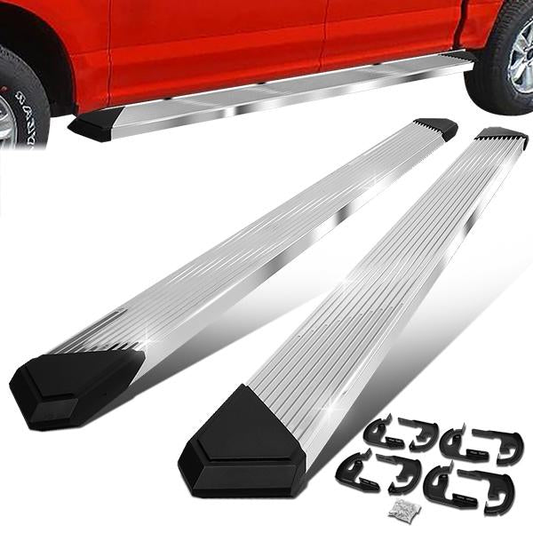 ESTRIBOS 6" - 04-14 FORD F-150 - CREW CAB - CHROME / BLACK