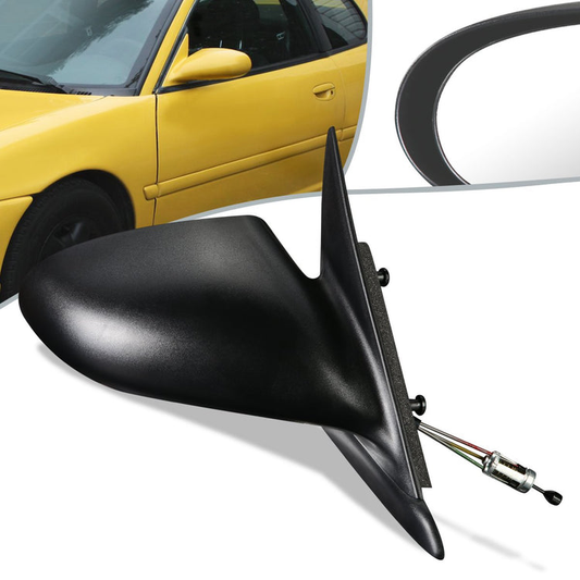 RETROVISOR MIRROR - OEM - 95-99 DODGE NEON / 95-99 PLYMOUTH NEON - MANUAL - PAINTABLE - BLACK - RIGHT