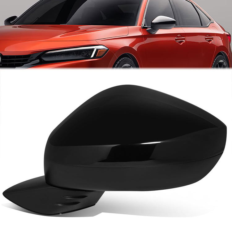 RETROVISOR MIRROR - OE STYLE - HONDA CIVIC 22-24 - WITH POWER WITH HEATED WITH BLIND SPOT - DRIVER SIDE - PAINT TO MATCH - BLACK