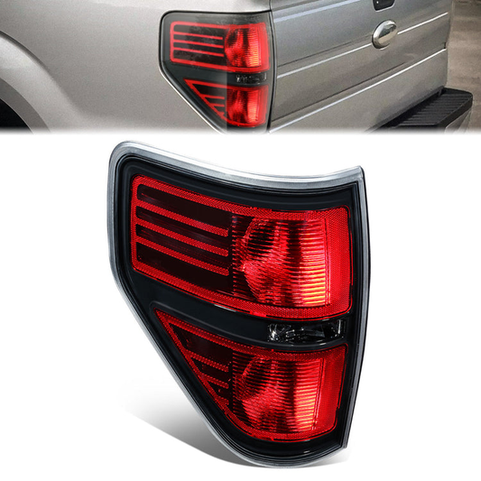 FAROS TRASEROS 09-14 FORD F-150 - LEFT - BLACK/RED