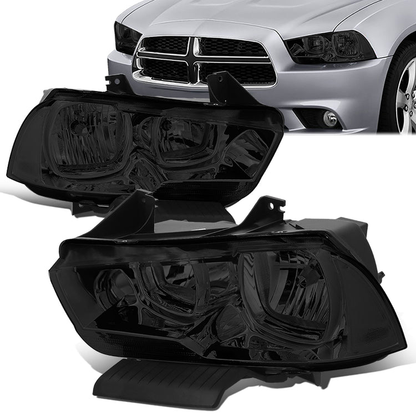 FAROS 11-14 DODGE CHARGER 4-DOOR - SMOKE HOUSING / CLEAR CORNER - H11 LOW BEAM / 9005 HIGH BEAM