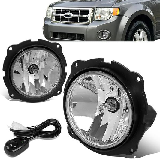 FAROS DE NIEBLA 07-12 FORD ESCAPE - WITH SWITCH - CHROME / CLEAR