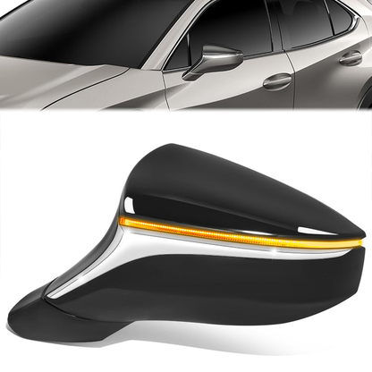 RETROVISOR MIRROR - OE STYLE - LEXUS UX200 19-24 - LEXUS UX250H 19-24 - WITH POWER WITH HEATED WITH SIGNAL WITH BLIND SPOT - DRIVER SIDE - PAINT TO MATCH - BLACK