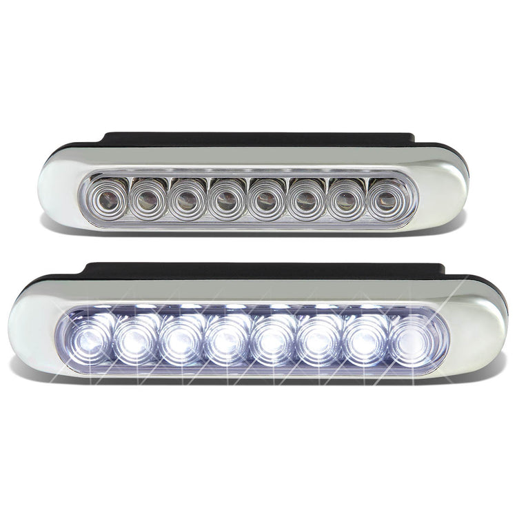 FAROS DE NIEBLA UNIVERSAL - 8 LED - DRL - TYPE-2 - CLEAR