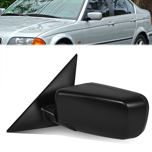 RETROVISOR MIRROR - OE STYLE - BMW 323I 99-00 - BMW 325I 01-06 - BMW 328I 99 - WITH POWER FOLD WITH HEATED GLASS - DRIVER SIDE - PAINT TO MATCH - BLACK