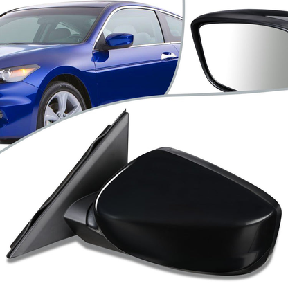 RETROVISOR MIRROR - OEM - 10-11 HONDA ACCORD CROSSTOUR / 12-15 HONDA CROSSTOUR - POWERED - HEATED - PAINTABLE - BLACK - LEFT