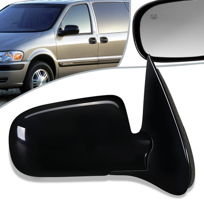 RETROVISOR MIRROR - OEM - 05-07 BUICK TERRAZA / 05-09 CHEVY UPLANDER / 97-05 CHEVY VENTURE / 97-04 OLDSMOBILE SILHOUETTE / 99-09 PONTIAC MONTANA / 97-98 PONTIAC TRANS SPORT / 05-07 SATURN RELAY - POWERED - HEATED - PAINTABLE - BLACK - RIGHT