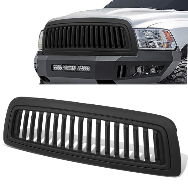 PARRILLA GRILLE - 09-10 DODGE RAM 1500 / 11-12 DODGE RAM 2500, 3500 - VERTICAL FENCE STYLE - MATTE BLACK