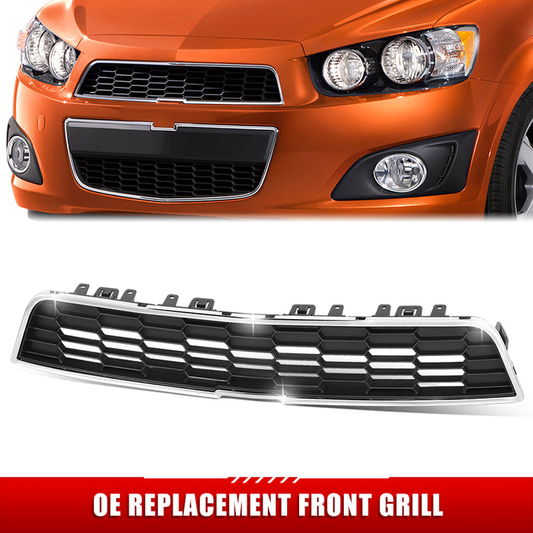 PARRILLA GRILLE - CV SNIC '12-'13/'14-'16/'17-ON/ GRILLE ASS'Y 12-16/ UPPER MAT-GRAY/ W/CHROME MOULDING//PARTS.NO,GM1200638//OEM NO,95215846