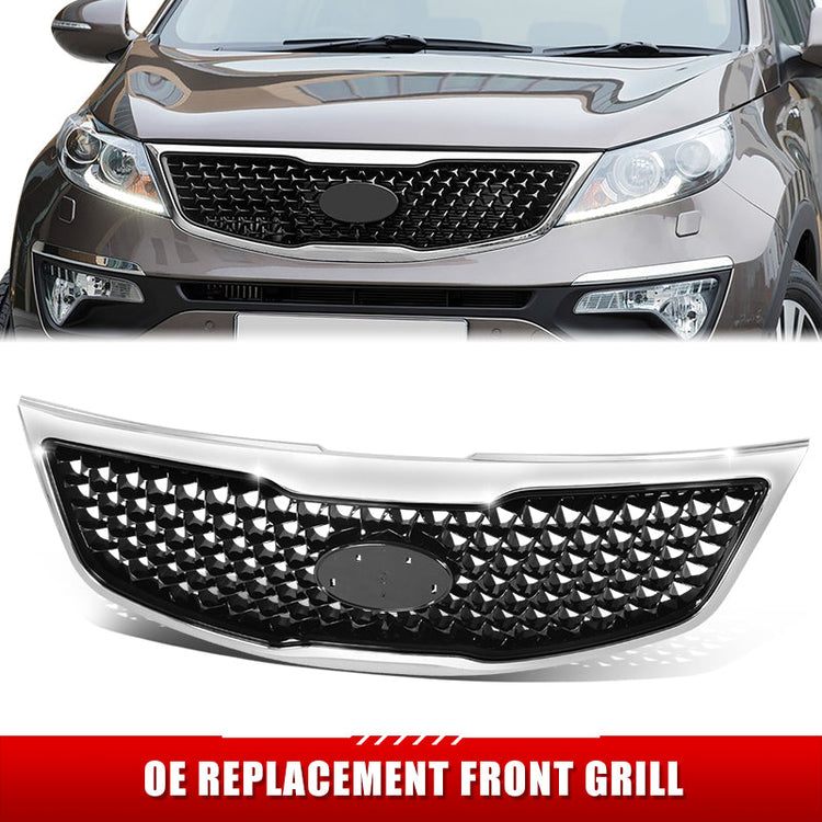 PARRILLA GRILLE - KA  SPOTAG '11-'16/ GRILLE ASS'Y 14-16/ PAINTED BLACK W/CHROME MLDG/ (2.4)//PARTS.NO,KI1200162//OEM NO,863503W500
