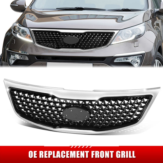 PARRILLA GRILLE - KA  SPOTAG '11-'16/ GRILLE ASS'Y 14-16/ PAINTED BLACK W/CHROME MLDG/ (2.4)//PARTS.NO,KI1200162//OEM NO,863503W500