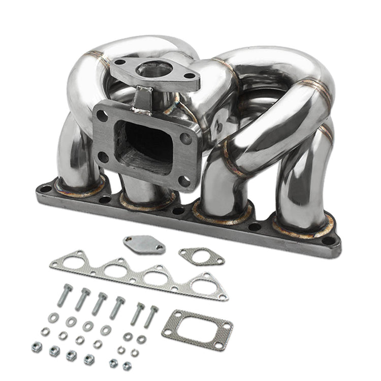 TURBO MANIFOLD TURBO MANIFOLD - SS - HONDA D-SERIES - RAM HORN STYLE - T3 FLANGE - 35 / 38MM WG - I6-5