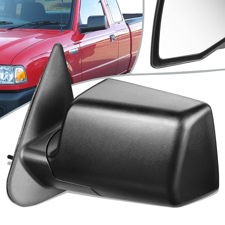RETROVISOR MIRROR - OEM - 06-10 MAZDA B2300, B3000, B4000 / 06-11 FORD RANGER - MANUAL - TEXTURED - BLACK - LEFT