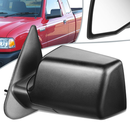 RETROVISOR MIRROR - OEM - 06-10 MAZDA B2300, B3000, B4000 / 06-11 FORD RANGER - MANUAL - TEXTURED - BLACK - LEFT