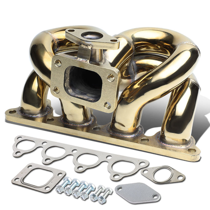 TURBO MANIFOLD TURBO MANIFOLD - SS - 88-91 HONDA CRX / 88-00 HONDA CIVIC WITH D-SERIES D15 D16 ENGINE / 93-97 HONDA CIVIC DEL SOL WITH D-SERIES ENGINES - T3 - 38MM WASTEPORT