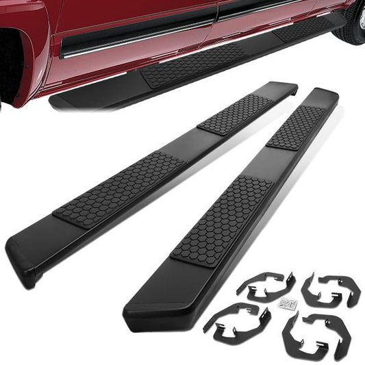 ESTRIBOS 5.5" - HONEYCOMB STEP PAD - 07-18 CHEVY SILVERADO 1500, GMC SIERRA 1500 / 07-19 CHEVY SILVERADO 2500HD, SILVERADO 3500HD, GMC SIERRA 2500HD, SIERRA 3500HD - DOES NOT FIT DIESEL MODELS EQUIPPED WITH DEF TANK - CREW CAB - BLACK