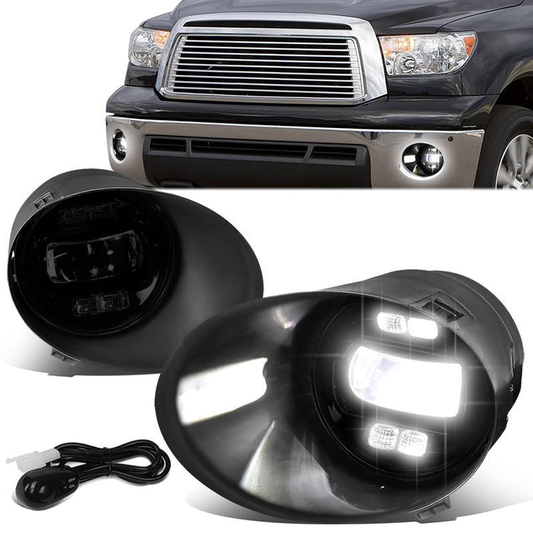 FAROS DE NIEBLA 07-14 TOYOTA TUNDRA - FITS MODELS WITH STEEL BUMPERS ONLY - LED - SMOKED