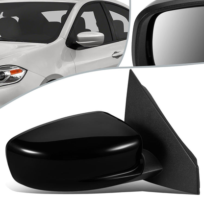 RETROVISOR MIRROR - OEM - 13-16 DODGE DART - POWERED - HEATED - FOLDING - BLACK MATERIAL - RIGHT