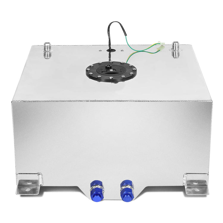 TANQUE DE GASOLINA FUEL CELL - GAS TANK WITH LEVEL SENDER - 20 GALLON - ALUMINUM - BLACK CAP - POLISHED