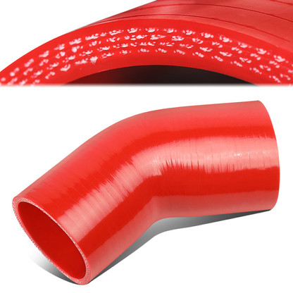 COPLE DE SILICON 3-PLY - 2.75" TO 3.00" REDUCER W/ 45 DEGREE - RED