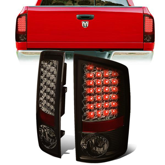 FAROS TRASEROS 07-08 DODGE RAM 1500 / 07-09 DODGE RAM 2500 , 3500 - LED - CHROME / SMOKE