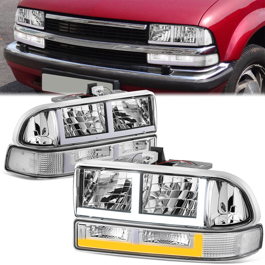 FAROS CLEAR LENS,CLEAR REFLECTOR,CHROME  HOUSING,4PCS,LED BAR