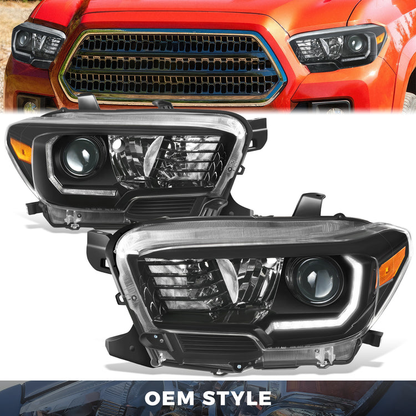 FAROS OE STYLE - 16-23 TOYOTA TACOMA - LED DRL HEADLIGHT - LEFT AND RIGHT - BLACK HOUSING