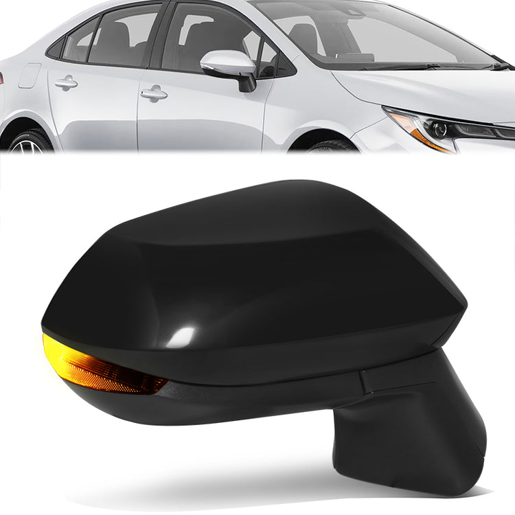 RETROVISOR MIRROR - OE STYLE - TOYOTA COROLLA 20-24 - WITH POWER WITH HEATED WITH SIGNAL - PASSENGER SIDE - PAINT TO MATCH - BLACK