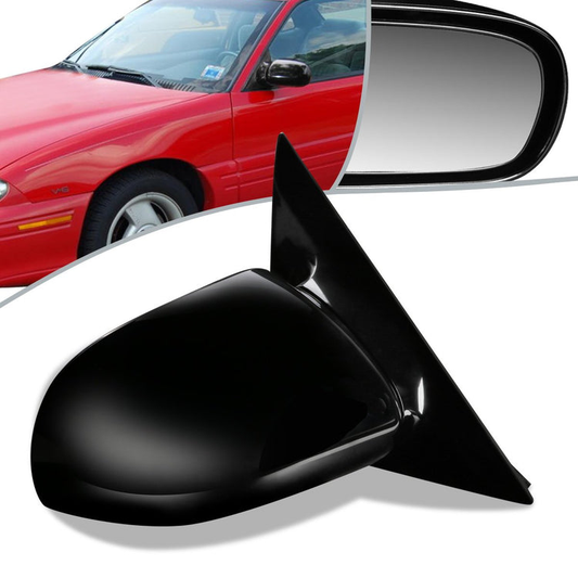 RETROVISOR MIRROR - OEM - 92-98 BUICK SKYLARK / 92-98 OLDSMOBILE ACHIEVA / 92-98 PONTIAC GRAND AM - MANUAL - PAINTABLE - BLACK - RIGHT