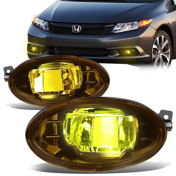 FAROS DE NIEBLA 09-13 HONDA CIVIC / 08-11 ACCORD / 14-17 ODYSSEY - LED - AMBER