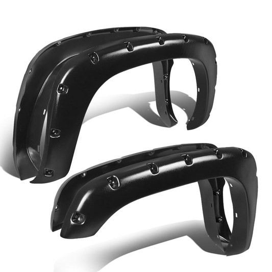 CANTONERAS 99-02 CHEVY SILVERADO 1500, 2500, 3500 / 99-06 GMC SIERRA 1500, 2500, 3500 / 2007 GMC SIERRA 1500, 2500, 3500 CLASSIC - FITS 78.7", 97.6" FLEETSIDE BED MODELS ONLY - POCKET-RIVETED STYLE - TEXTURED - BLACK