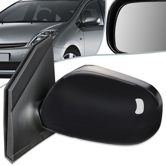 RETROVISOR MIRROR - OEM - 01-03 TOYOTA PRIUS - POWERED - PAINTABLE - BLACK - LEFT