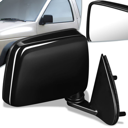 RETROVISOR MIRROR - OEM - 86-94 NISSAN D21 PICKUP / 95-97 NISSAN PICKUP / 87-95 NISSAN PATHFINDER - MANUAL - PAINTABLE - BLACK - RIGHT