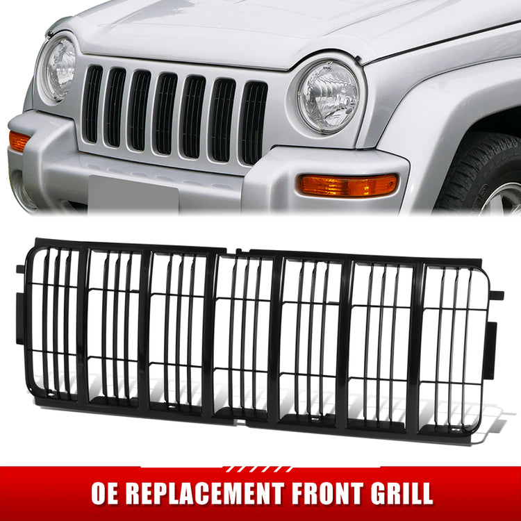 PARRILLA GRILLE - JP LIBRTY '02-'07/ GRILLE ASS'Y 02-04/ INSERT GRILLE/ MATTE-BLACK//PARTS.NO,CH1200243//OEM NO,55156609AB