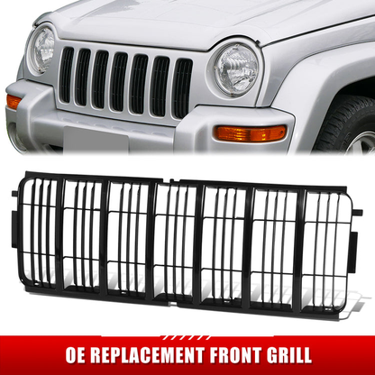 PARRILLA GRILLE - JP LIBRTY '02-'07/ GRILLE ASS'Y 02-04/ INSERT GRILLE/ MATTE-BLACK//PARTS.NO,CH1200243//OEM NO,55156609AB