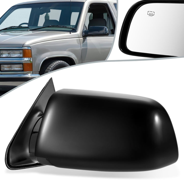 RETROVISOR MIRROR - OEM - 81-91 CHEVY TAHOE, SUBURBAN - POWERED - HEATED - FOLDING - BLACK MATERIAL - LEFT