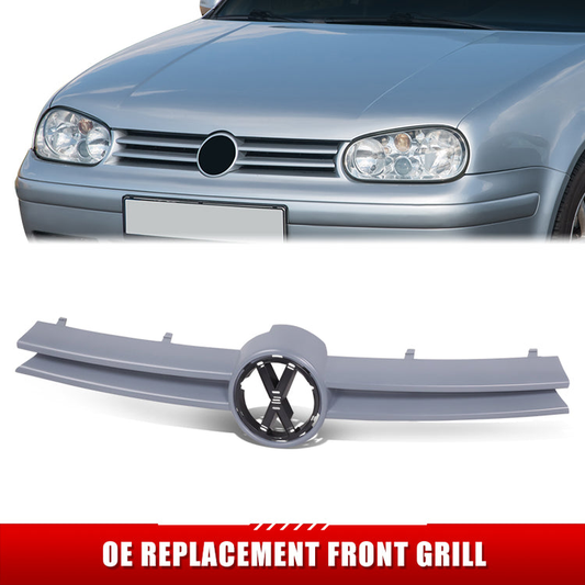 PARRILLA GRILLE - VG GOF 4(IV)'98-'03/ GRILLE ASS'Y/ W/PRIMED GRAY/ (W/MARK STAY)//PARTS.NO,VW1200124//OEM NO,1J0853653CGRU