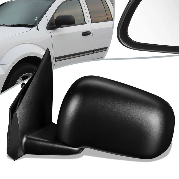 RETROVISOR MIRROR -  04-09 DODGE DURANGO - POWERED - HEATED - OEM - LEFT - TEXTURED/BLACK