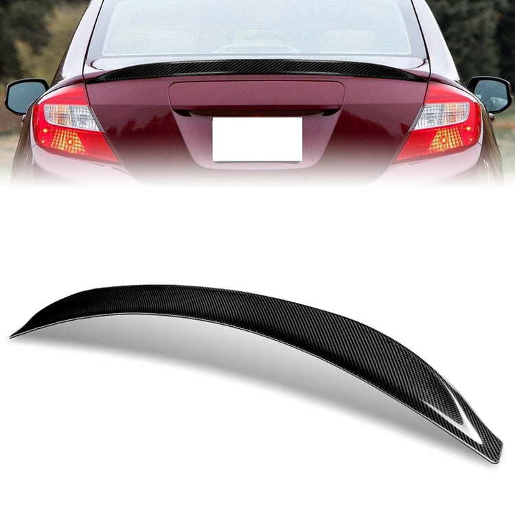 SPOILER CAR TRUNK SPOILER - 12-15 HONDA CIVIC 4DR - CARBON FIBER BLACK
