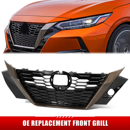 PARRILLA GRILLE - DS SENTR 20-ON/ GRILLE ASS'Y/ BLACK/CHROME BRIGHT/BLACK/ W/CAMERA HOLE/ (SR/PREM) (USA)//PARTS.NO,NI1200318//OEM NO,623106LD0B
