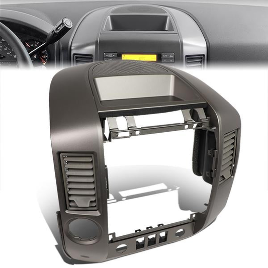 nan CENTER DASH BEZEL - 04-06 NISSAN TITAN / 05-06 NISSAN ARMADA / 2004 NISSAN PATHFINDER ARMADA - FITS MODELS WITHOUT NAVI - FITS MODELS WITH CENTER SPEAKER - GRAY