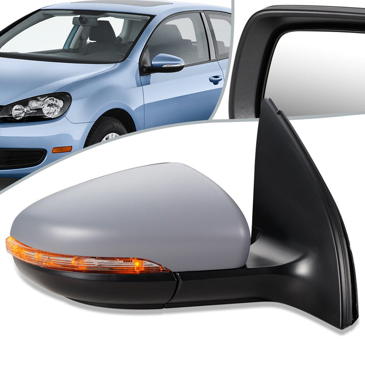 RETROVISOR MIRROR - OEM - 09-12 VOLKSWAGEN GOLF - POWERED - HEATED - W/ MEMORY - W/ PUDDLE LIGHT - FOLDING - RIGHT - GRAY