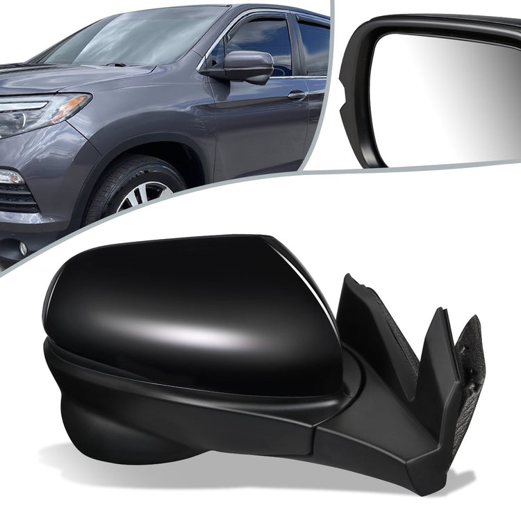 RETROVISOR MIRROR - OEM - 16-18 HONDA PILOT - POWERED - HEATED - W/ CAMERA - FOLDING - BLACK MATERIAL - RIGHT