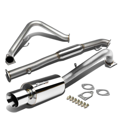 TUBERIA CATBACK CATBACK - 00-05 MITSUBISHI ECLIPSE 4CYL - SINGLE ROLLED TIP - STAINLESS STEEL