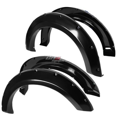 CANTONERAS 04-08 FORD F-150 - POCKET-RIVETED STYLE - GLOSSY - BLACK