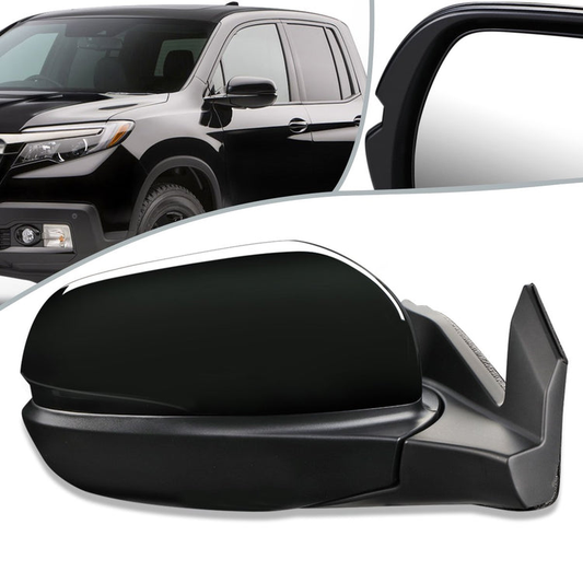 RETROVISOR MIRROR - OEM - 17-20 HONDA RIDGELINE - POWERED - FOLDING - GLOSS - BLACK - RIGHT
