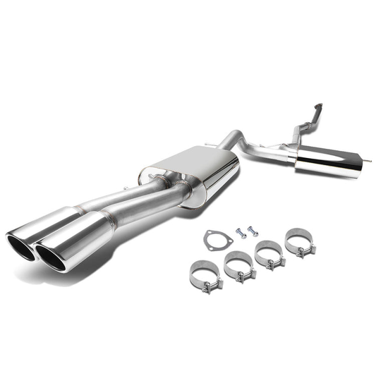 TUBERIA CATBACK CATBACK - 97-01 AUDI A4 SEDAN / WAGON 1.8L TURBO FWD - DOUBLE ROLLED TIP - STAINLESS STEEL